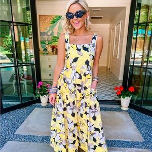 Floral Yellow Dress- Hale House Boutique- worn once for Easter
